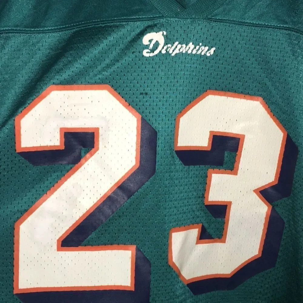 Miami Dolphins #23 vintage logo Nike retro football jersey nameplate Merritt 2XL